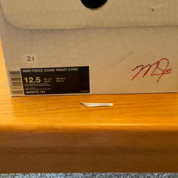Men’s Size 12.5 Nike Force Zoom Trout 5 Pro Cleats, New In Box - Picture 8 of 11